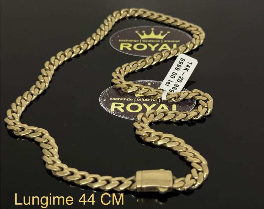 Bijuteria ROYAL : Lant AUR 14K Model Cuban / 20.96 GR