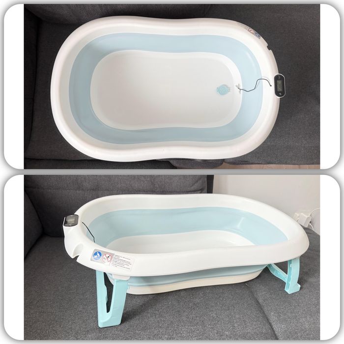 Cadita bebe, Primabobo, Genua, cu termometru, dop si suport anatomic, Gri