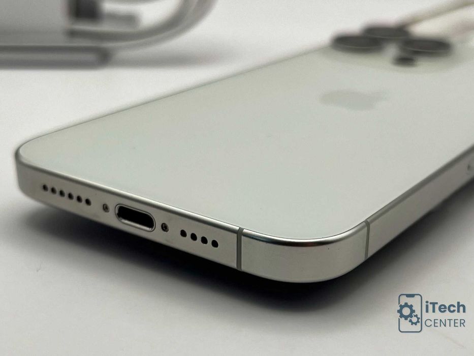 iPhone 15 Pro MAX, 256GB, White, 100% батерия, КАТО НОВ, ГАРАНЦИЯ!