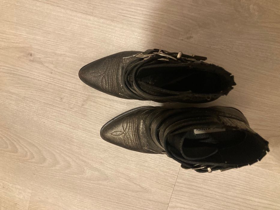 Пролетни боти в цвят състарено сребро, в гръндж стил, размер 38