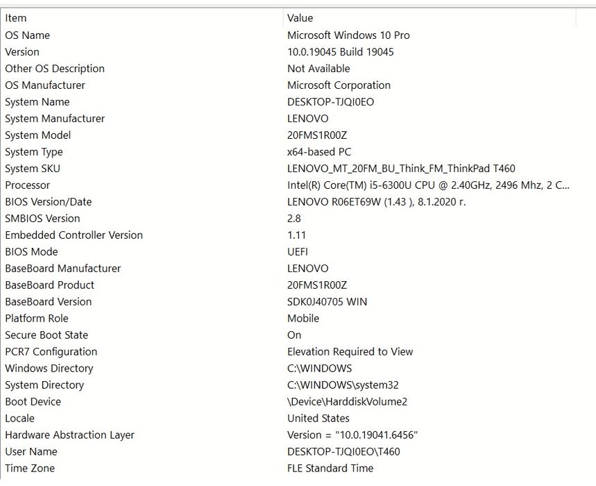 Лаптоп Lenovo T460 8gb RAM 512 HDD i5-6300U 2.4GHz