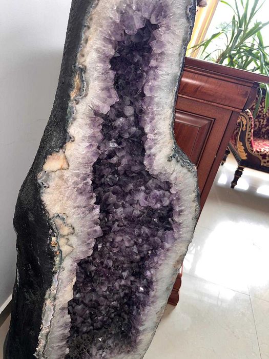 Geodă gigant ametist natural „Catedrală", 120cm, 200kg, de colecție