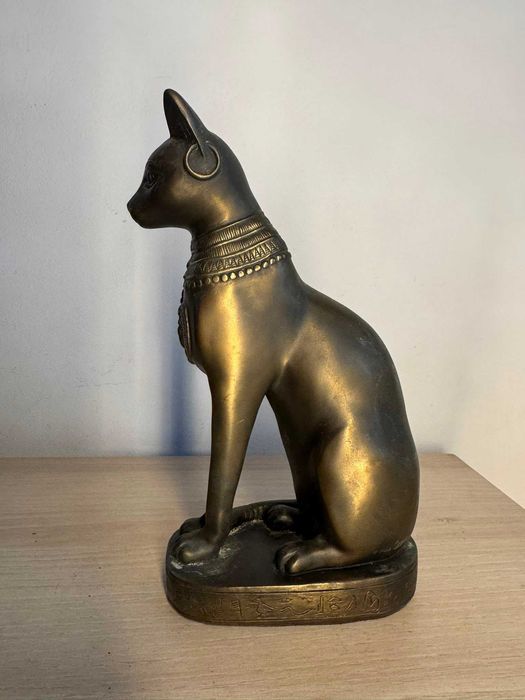 Statuetă Bastet pisică egipteană – decor Egipt antic, aprox. 20 cm
