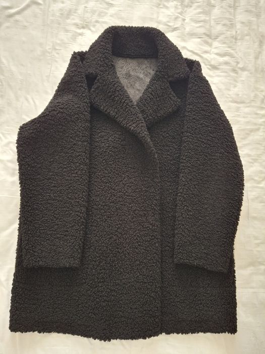 Шубка тедди  черная