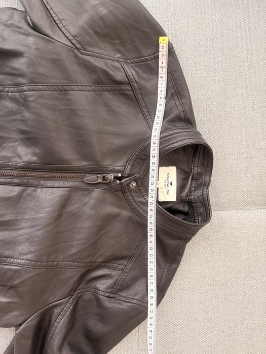 Черно кожено яке Tom Tailor