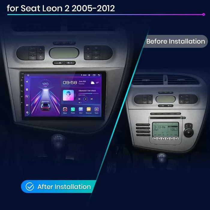 Navigatie Android Seat Leon MK2 , Carplay ,  Android Auto + Camera