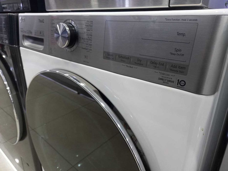 Стиральная машина LG 12/8 Кг WDV1260WRP Steam+, AIDD, сушка