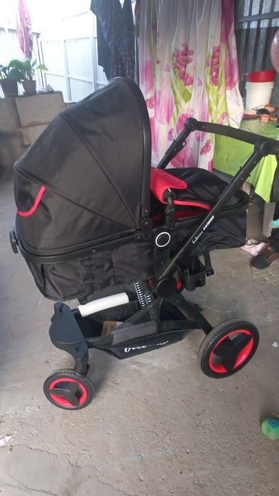 Коляска   Skillmax Х6, черный, красный