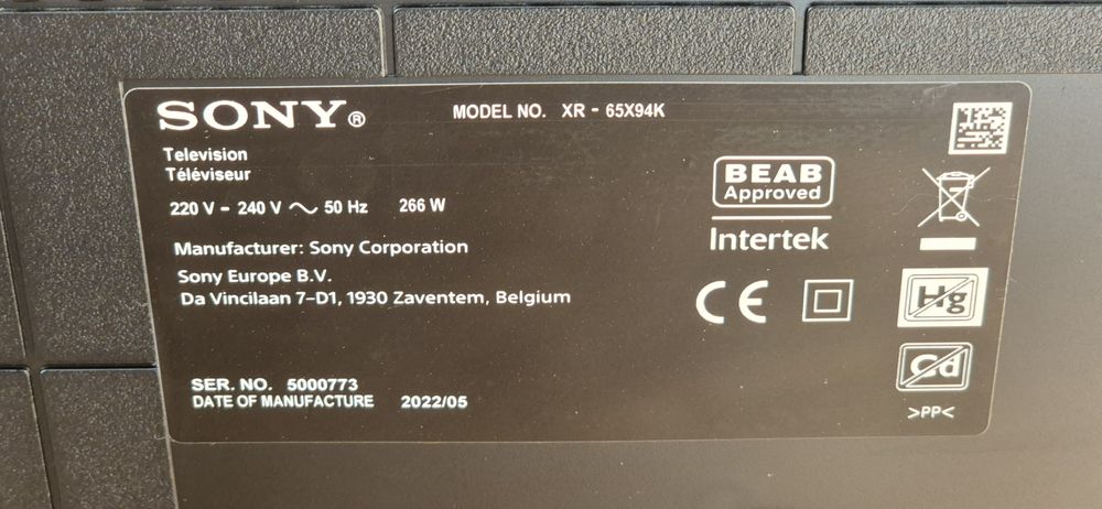 Sony XR-65X94K Full Array, Google,Android, 4K, UltraHD, Smart, WiFi