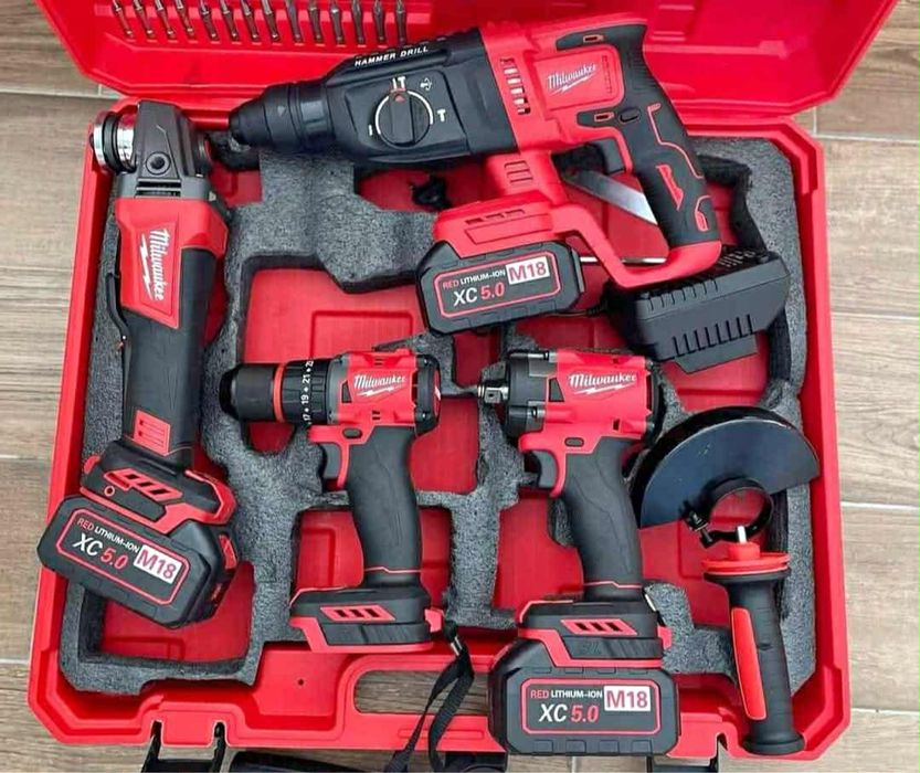 Акумулаторен Комплект Milwaukee Флекс Перфоратор Винтоверт Гайковерт