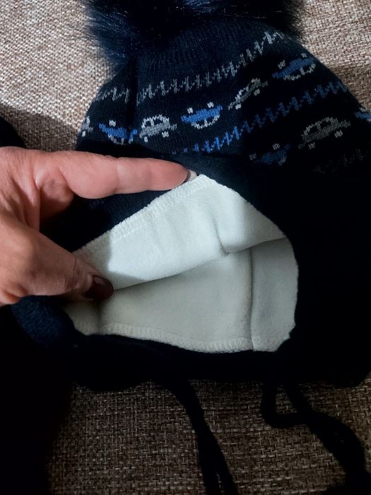 Шапка+шарф на мальчика от 1 до 3х лет. Турция. Б/у.