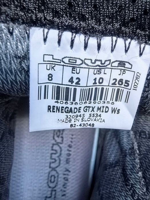 Lowa Renegade Goretex 42 номер