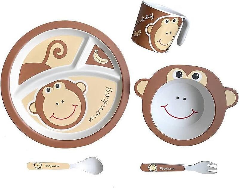 Детски бамбуков комплект за хранене