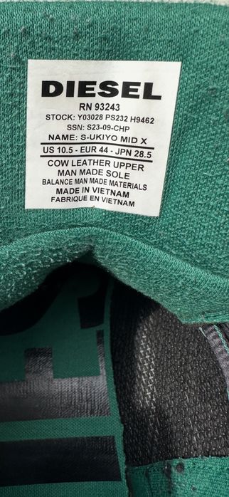 Diesel S-Ukiyo Mid X ( asphalt/verdant green ) sneakers inalt