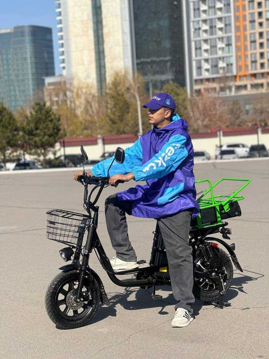 Ijarga elktro velosiped, kuryerlikda ishlash uchun arendaga velik