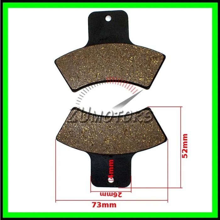 Set Placute Frana atv LINHAI 250 260 275 300 400 Fata Spate - 3 Etriere