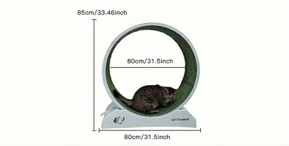 Фитнес на котки- въртящо се колело