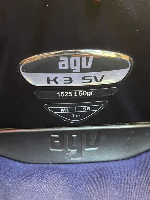 каска AGV K3 SV черна МL размер