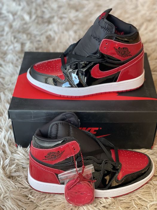 Air Jordan 1 Retro High Patent Bred Full Box Verificare Colet 35,5-45