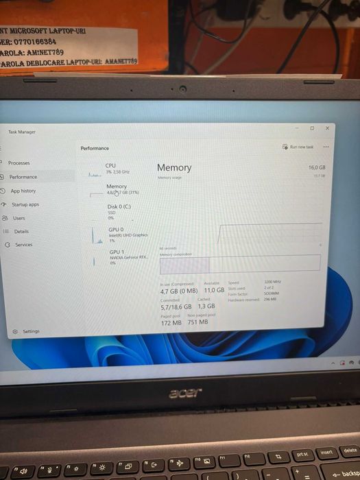 HOPE AMANET P2-Laptop acer aspire 7