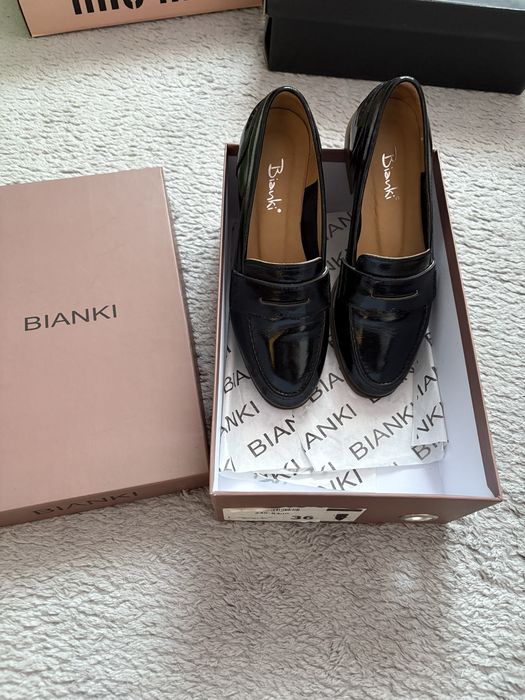 Черни мокасини Bianki