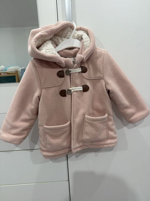 Palton H&M fetite culoare roz pal