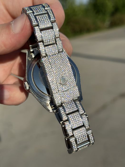 ceas rolex datejust pave 41,mm blue dial