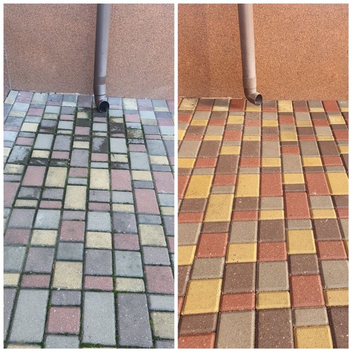 Качественная мойка брусчатки. Брусчатка ювиш.