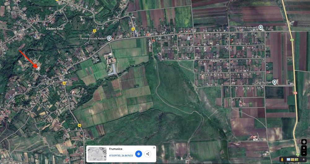 Teren intravilan Radeni, Frumusica, Botosani