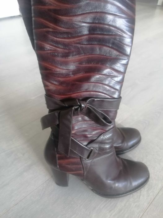 Кафяви ботуши, естествена кожа