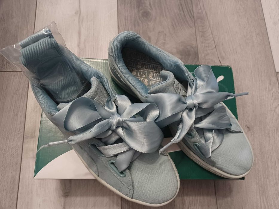 Sneakers Puma dama, turcoaz, siret funda, marime 41