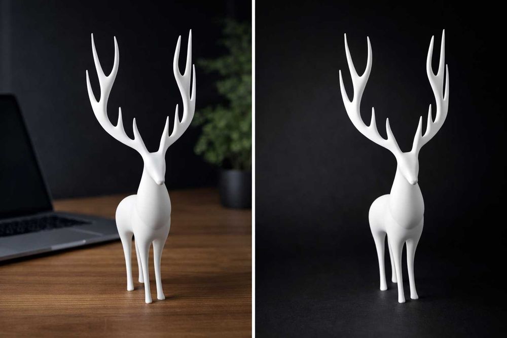 Фигурка Олень белый и чёрный