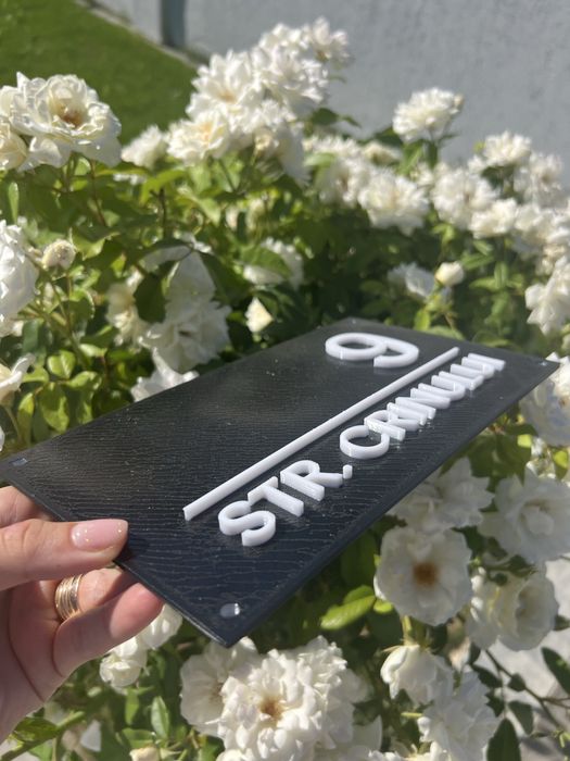 Număr de casă personalizat – realizat la imprimantă 3D