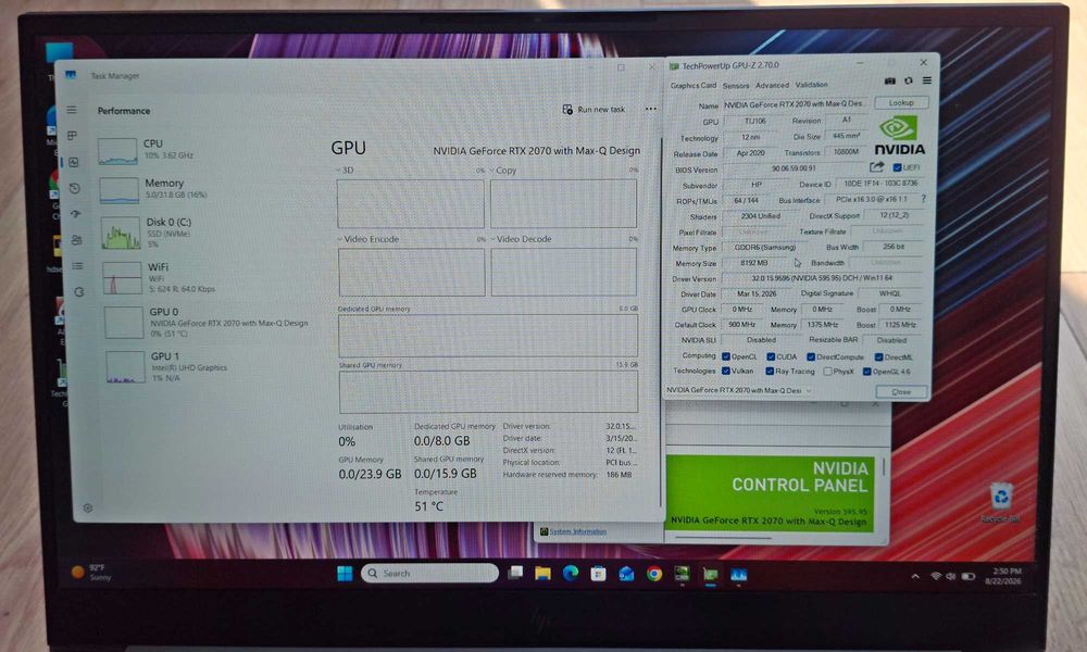 15.6' HP ZBook G7 Intel Core i7-10750H/NVIDIA RTX 2070 8GB/32GB/1TB SSD/Бат.5ч.