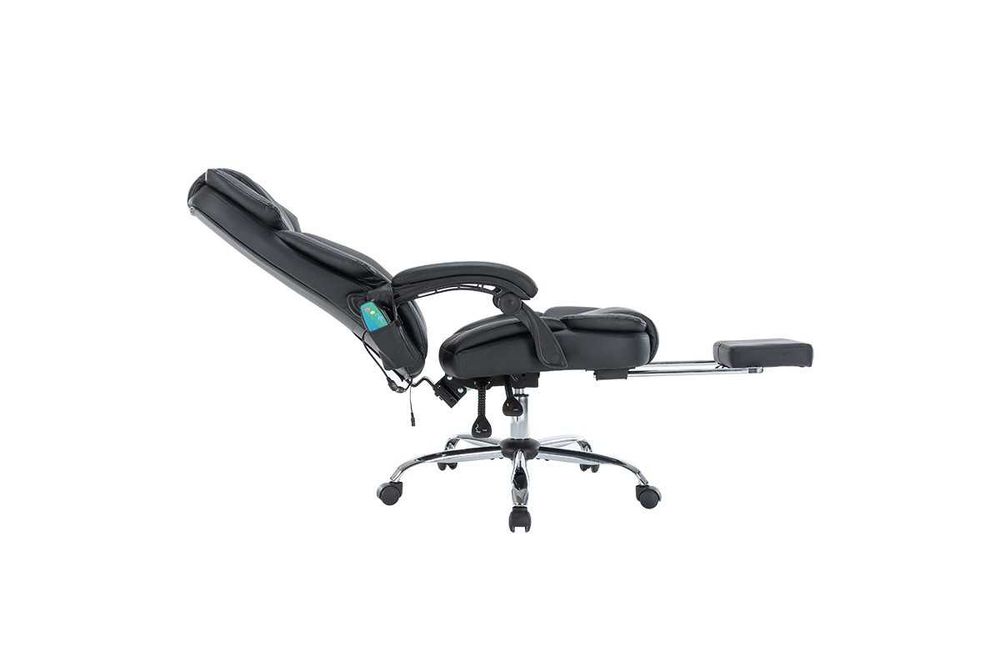 Директорски офис стол Thrive, с Масаж, Подгрев и функция Релах, Черен