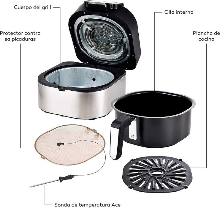 Бездимен грил MasterPro, Фритюрник с горещ въздух Air Fryer,5.6л 1760W