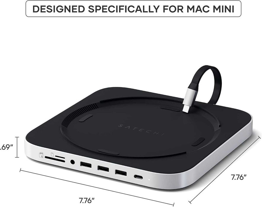 Satechi suport și hub pentru Mac Mini M2 cu carcasă SSD SATECHI