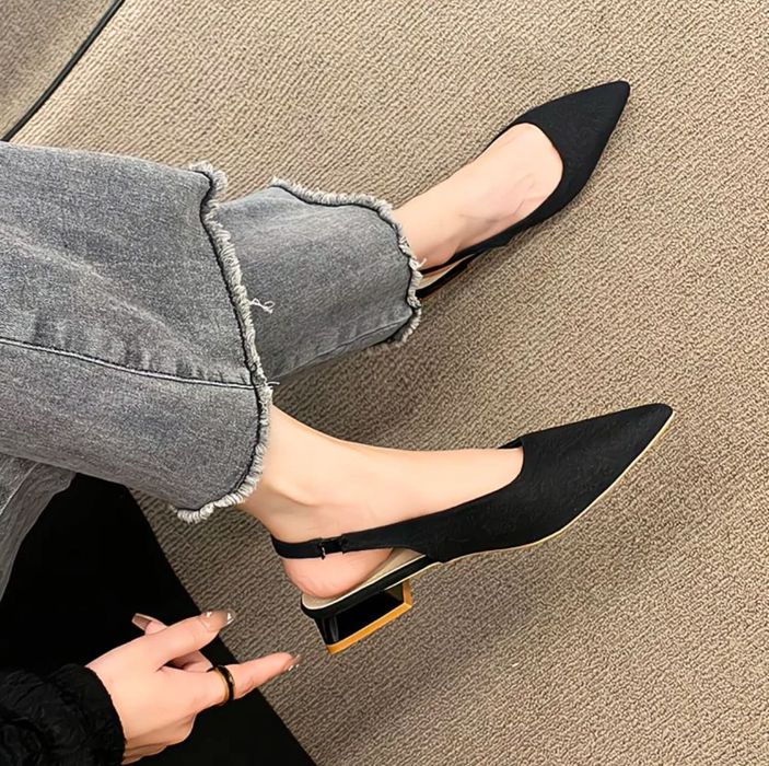 Балетки с острым носом