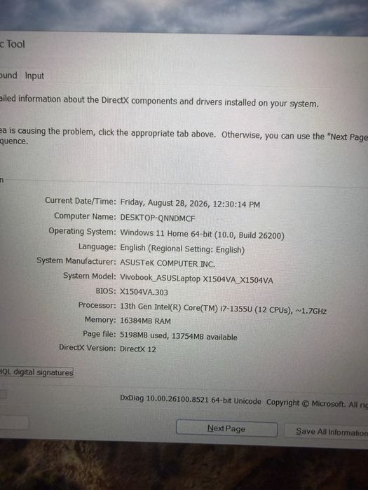 Laptop ASUS VivoBook 15 X1504VA i7-1355U 16GB 512GB SSD impecabil