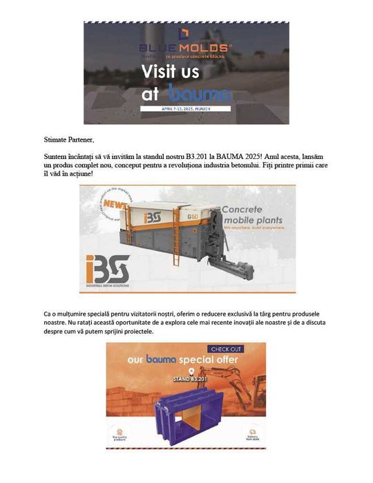 Cofraje din otel si accesorii pentru blocuri de beton interconectabile