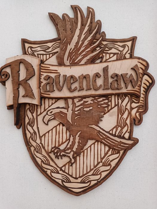 НОВ герб Рейвънклоу, Хари Потър, лазерно гравиран, 21×25см, Спиди