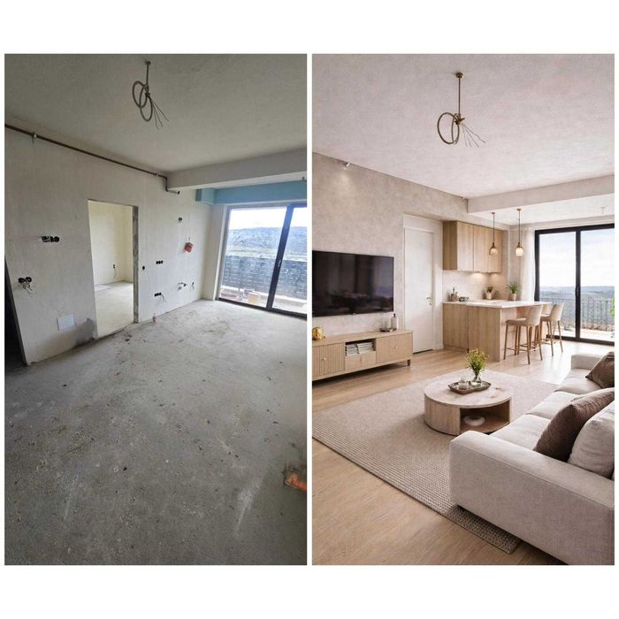 Apartament 3 camere semifinisat zona Baciu, parcare subterana, priveliste deosebita