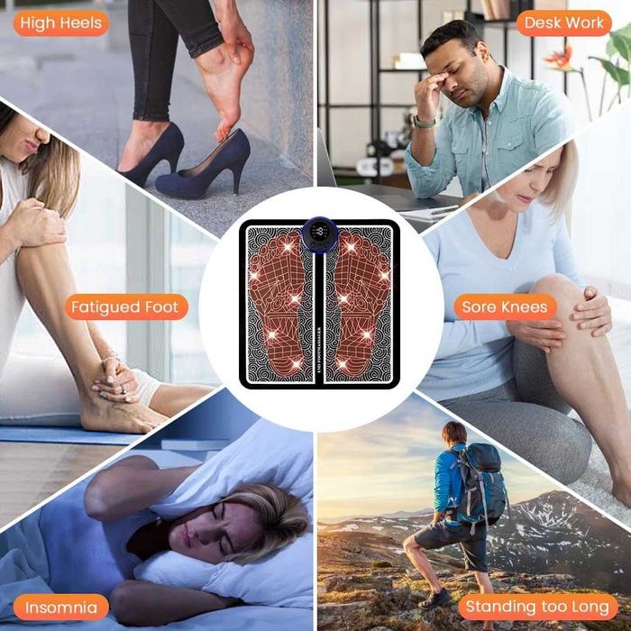 Covoras picioare electrostimulare talpi relaxare 8 moduri 19 niveluri