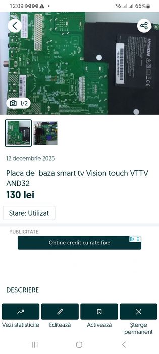 Placa sursa vision touch vttvand33 si led toshiba 32p1300d