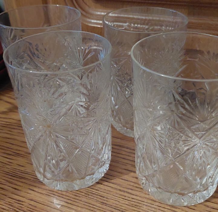 Посуда тарелки салатник хрусталь добор винтаж СССР