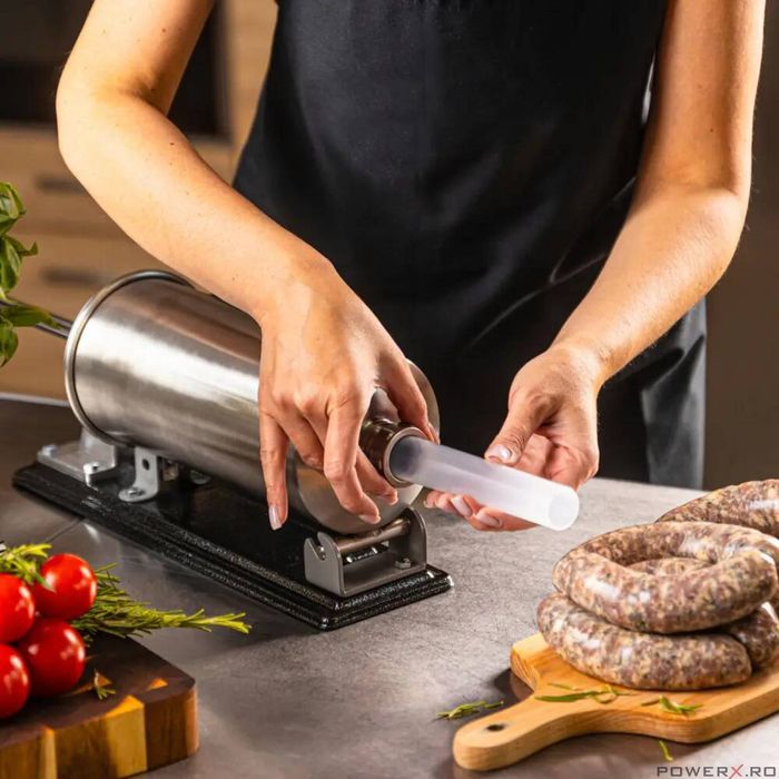 Masina manuala pentru umplut carnati, otel inoxidabil, capacitate 3