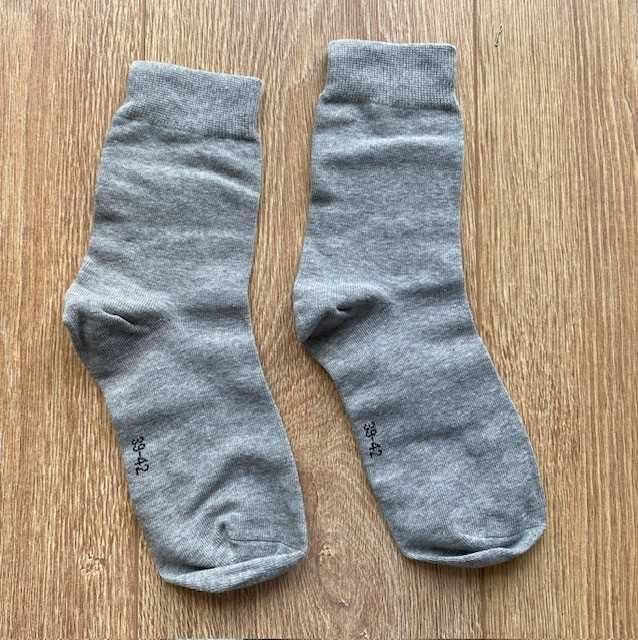 Set 6 perechi șosete gri noi 39–42 | Bumbac | În cutie