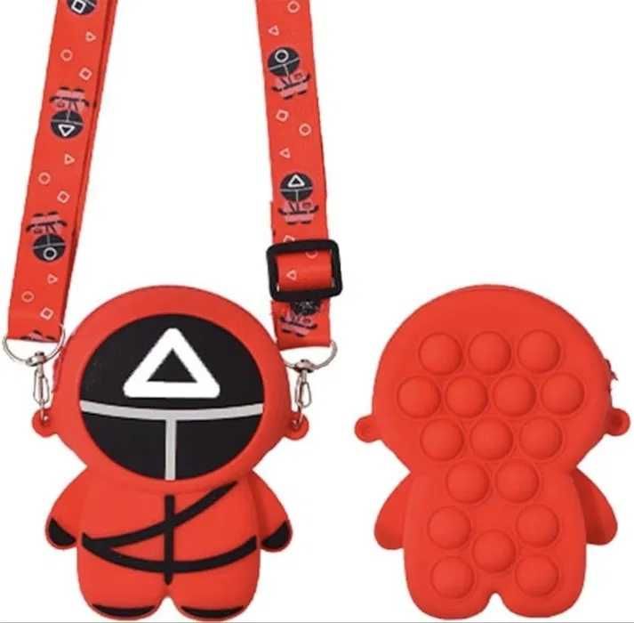 Играчка Pop it чанта Squid Game, Игра на Калмари