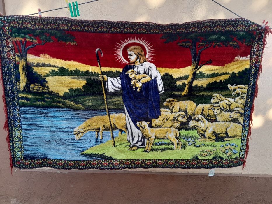 Carpetă veche de perete /religioasă