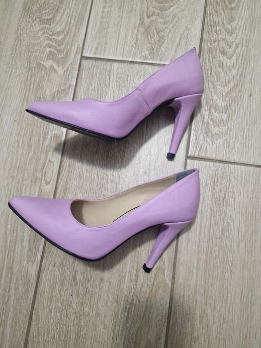 Pantofi din piele violet de dama